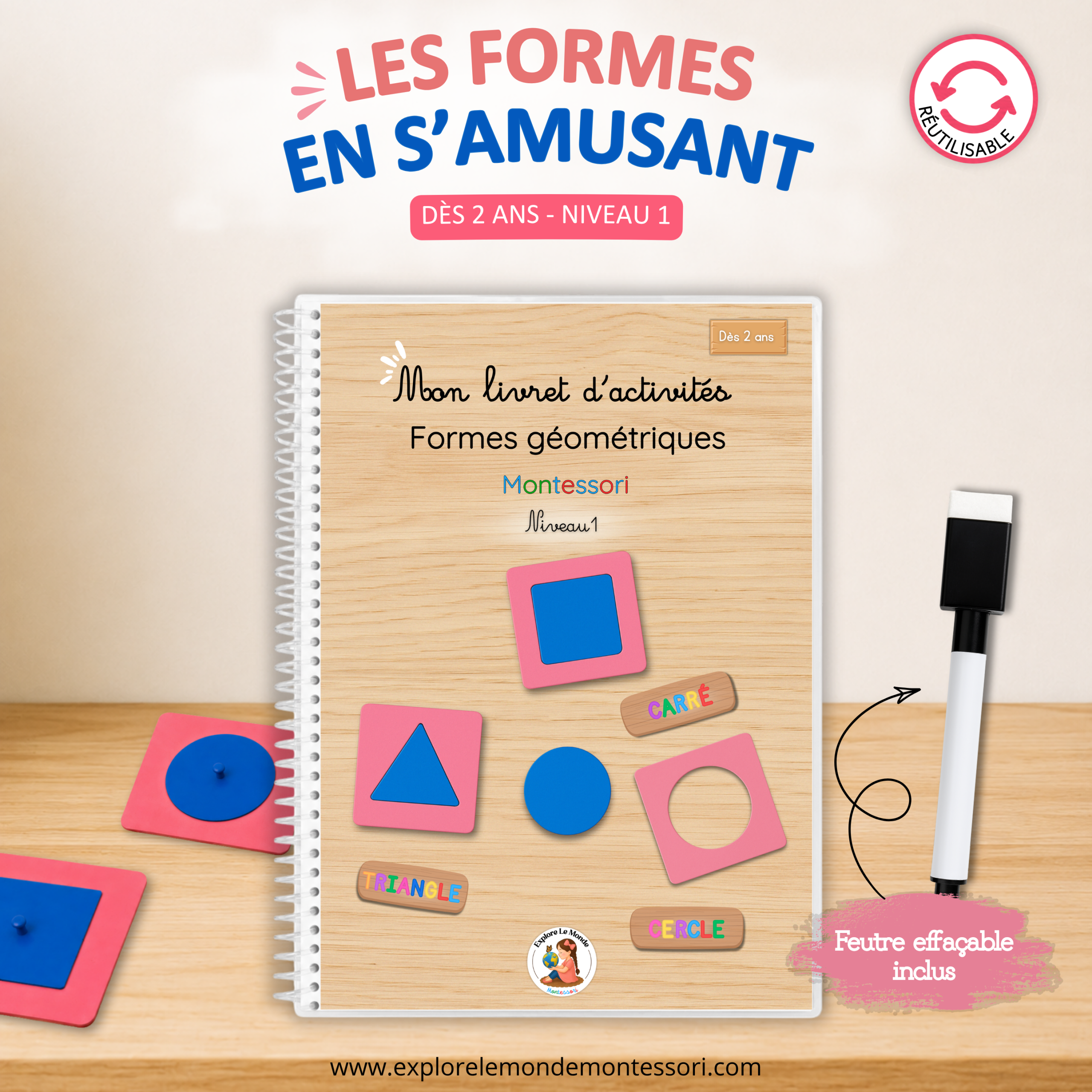 Mon livret d'activités – Formes géométriques – Dès 2ans