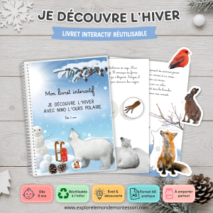 Mon livret interactif : Je découvre l’hiver avec Nino l'ours polaire