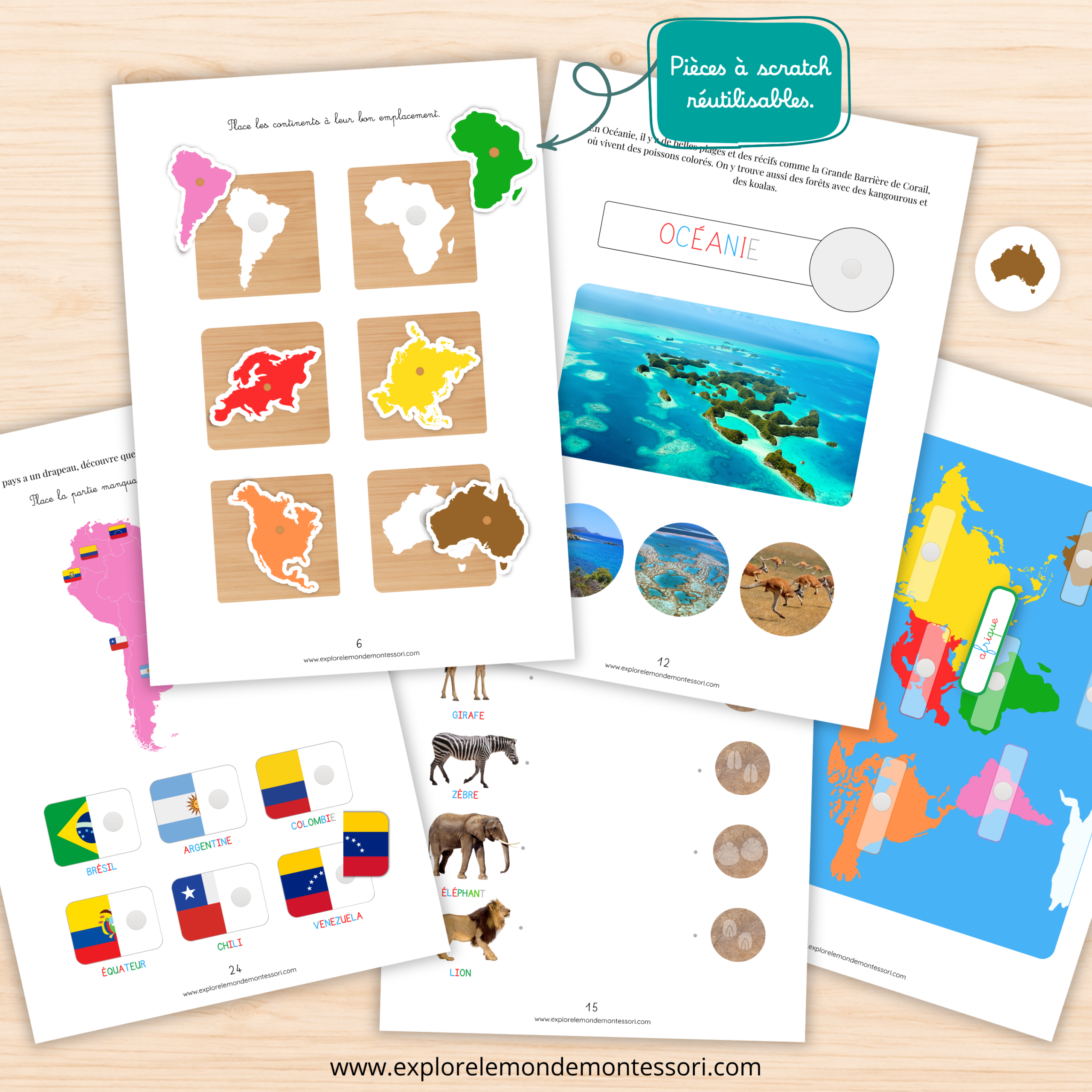 Livret d’activités : Je découvre les continents – Image 2