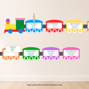 Train des jours de la semaine interactif