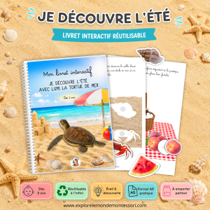 Mon livret interactif : Je découvre l’été avec Lumi la tortue de mer